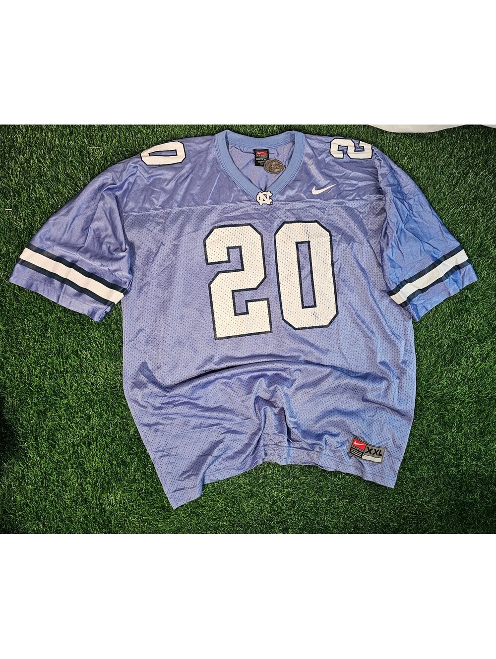 Nike North Carolina Tar Heels Means/Lawrence #20 Football Jersey XXL Light Blue